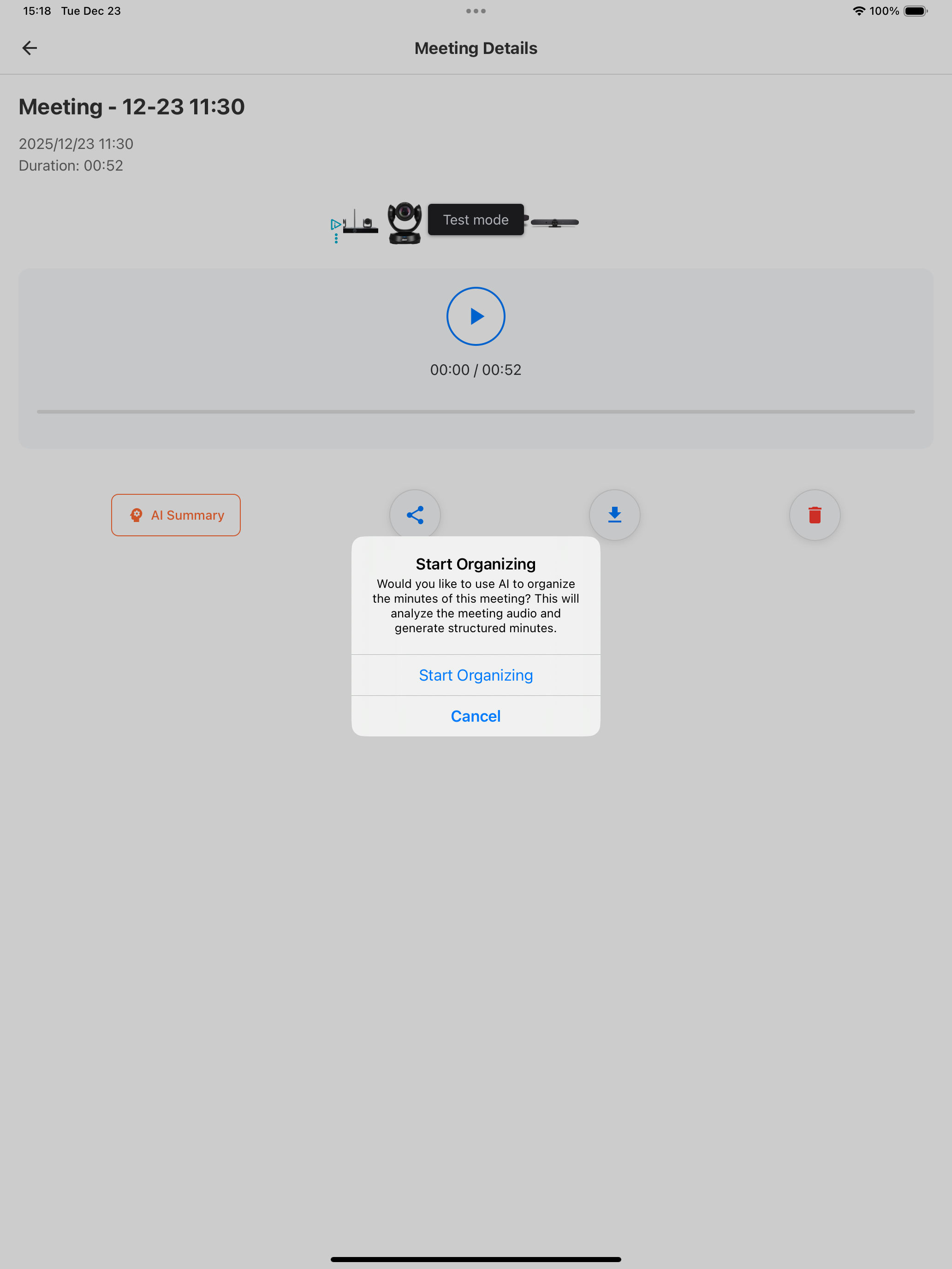 Calendar Overview on iPad